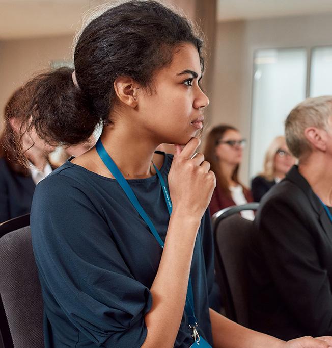 Business woman at conference