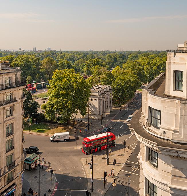 Roof view of marble arch