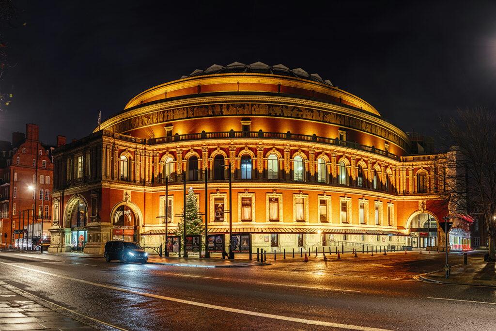 Royal Albert Hall at night