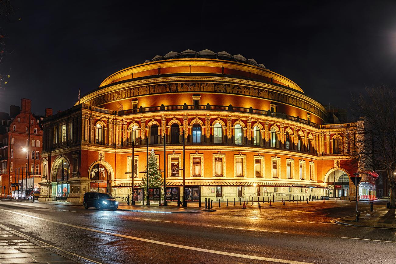 Royal Albert Hall at night